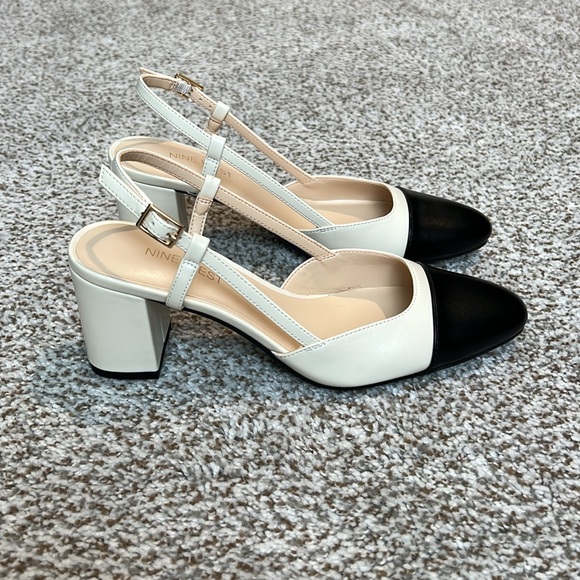 Nine West Cap Toe Slingback Pumps size 7 - Picture 2 of 8